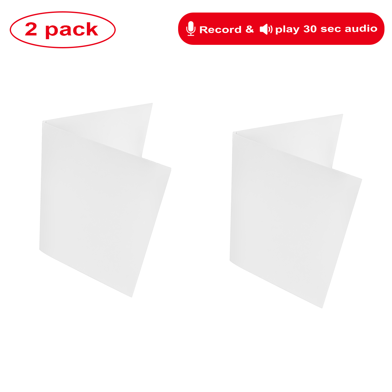 (2-Pack) Blank Recordable DIY Greeting Cards
