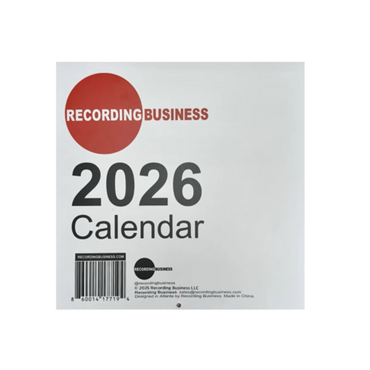 Recording Business 2026 Music Industry Calendar