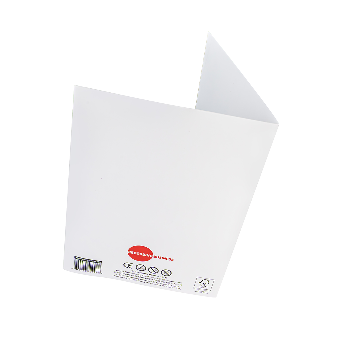 Back of Blank Recordable Card