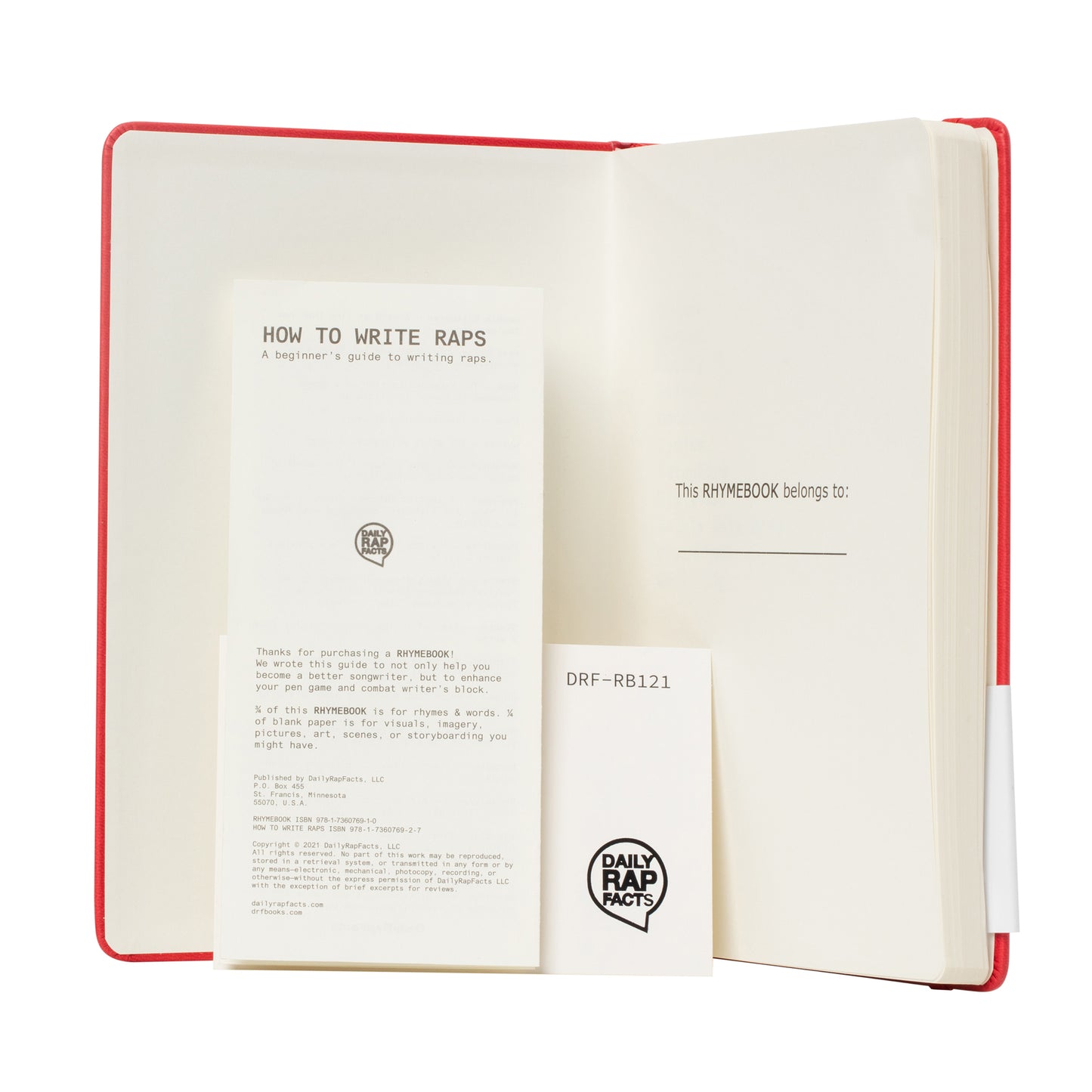 RHYMEBOOK: Songwriting Notebook (Red)