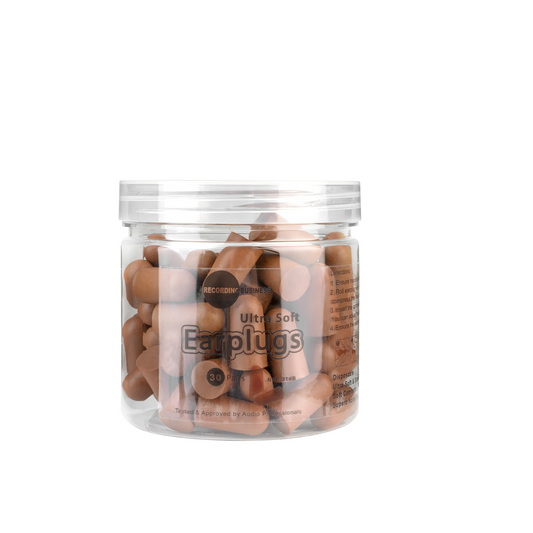 Ultra Soft Earplugs 31dB NRR (30 Pairs) - Brown