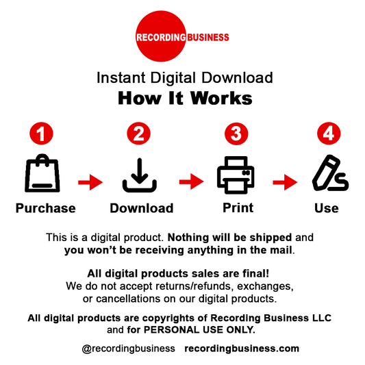 Recording Business Instant Digital Download How It Works