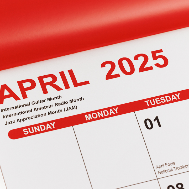 Recording Business 2025 Calendar April