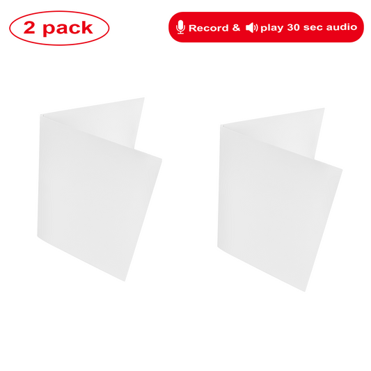 (2-Pack) Blank Recordable DIY Greeting Cards