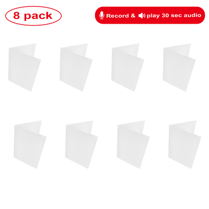 (8-Pack) Blank Recordable DIY Greeting Cards