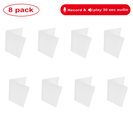 (8-Pack) Blank Recordable DIY Greeting Cards