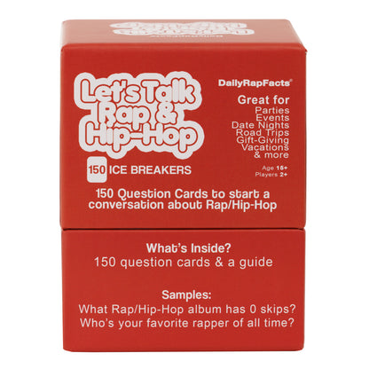 Back of Lets Talk Rap & Hip-Hop 150 Question Cards