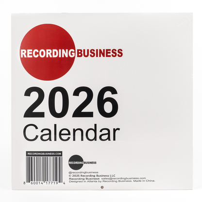 Recording Business 2026 Music Industry Calendar
