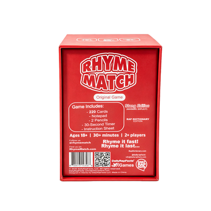 Rhyme Match: Fast Thinking Rhyming Game (Rap Dictionary/Slang Edition)