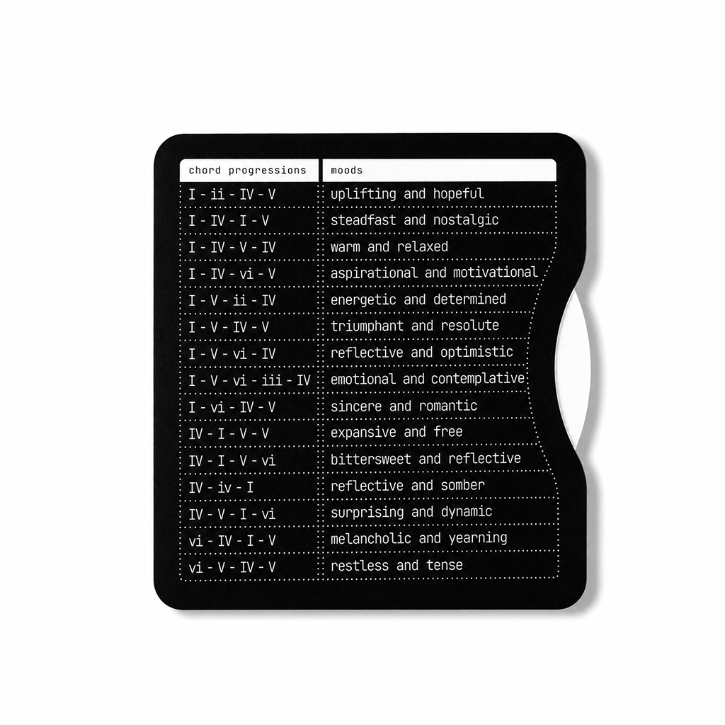 Chordii Roman Numeral Chord Finder Music Theory Wheel (Black)