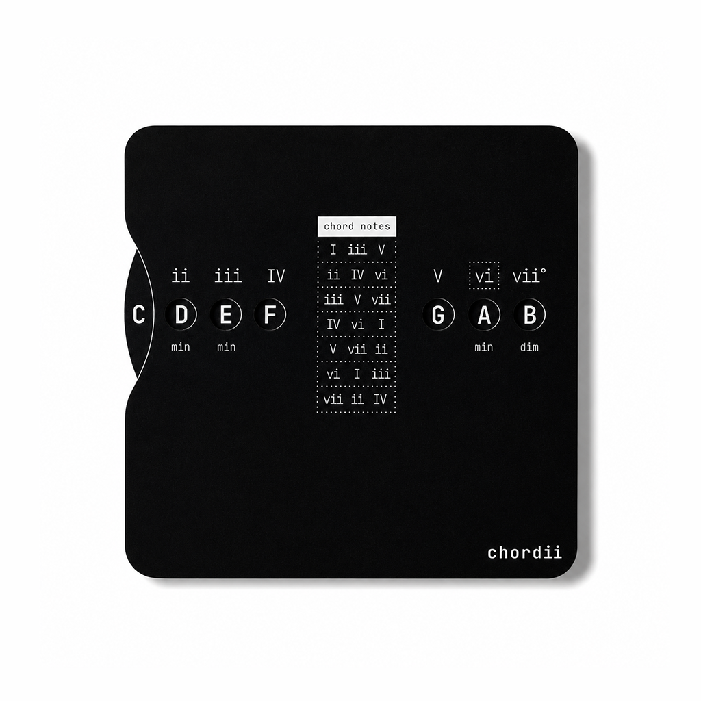 Chordii Roman Numeral Chord Finder Music Theory Wheel (Black)
