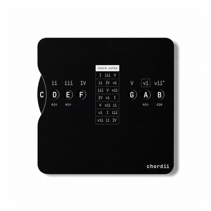 Chordii Roman Numeral Chord Finder Music Theory Wheel (Black)