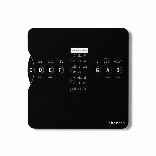 Chordii Roman Numeral Chord Finder Music Theory Wheel (Black)