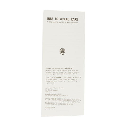 How to Write Raps: A Short Guide to Writing Raps (Booklet)