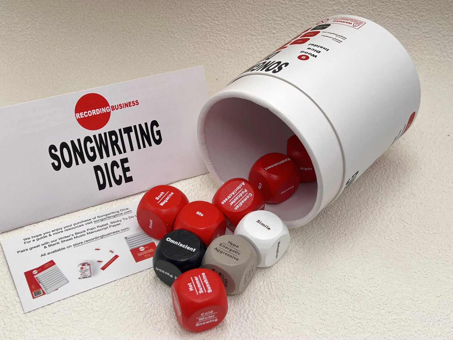 Songwriting Dice: 9 Songwriting Dice Set for all Genres