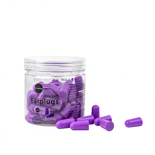 Ultra Soft Earplugs 31dB NRR (30 Pairs) - Purple