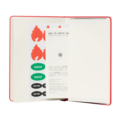 RHYMEBOOK: Songwriting Notebook (Red)