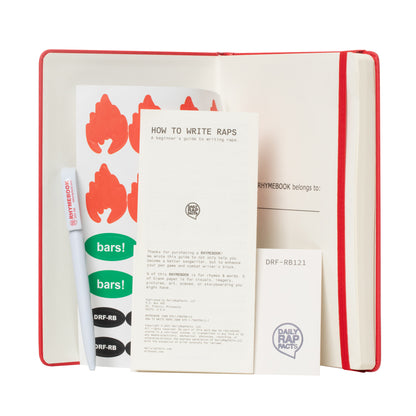 RHYMEBOOK: Songwriting Notebook (Red)