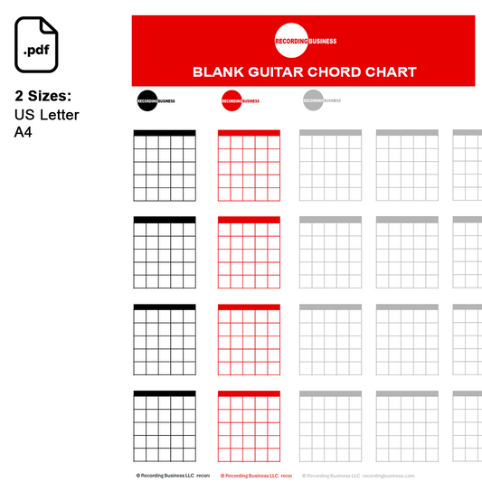 Blank Guitar Chord Chart Printable PDF