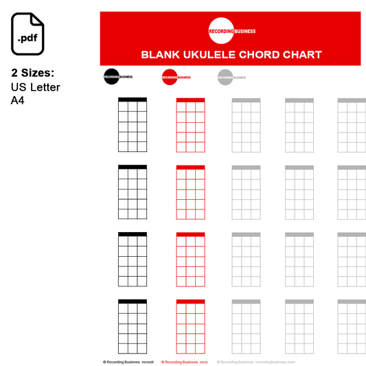 Blank Ukulele Chord Chart Printable PDF