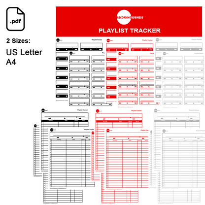 Playlist Tracker Printable PDF