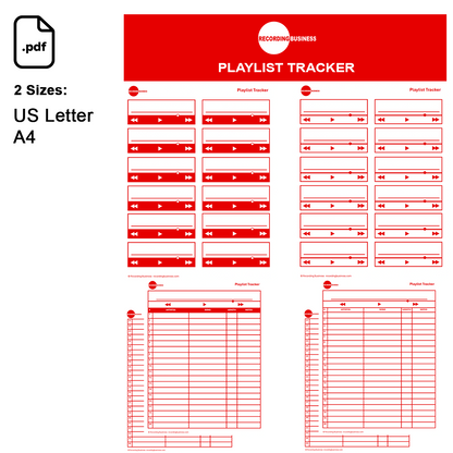 Playlist Tracker Printable PDF