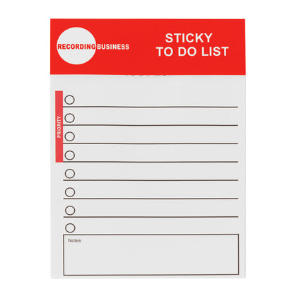 Sticky To Do List Checklist Notepad