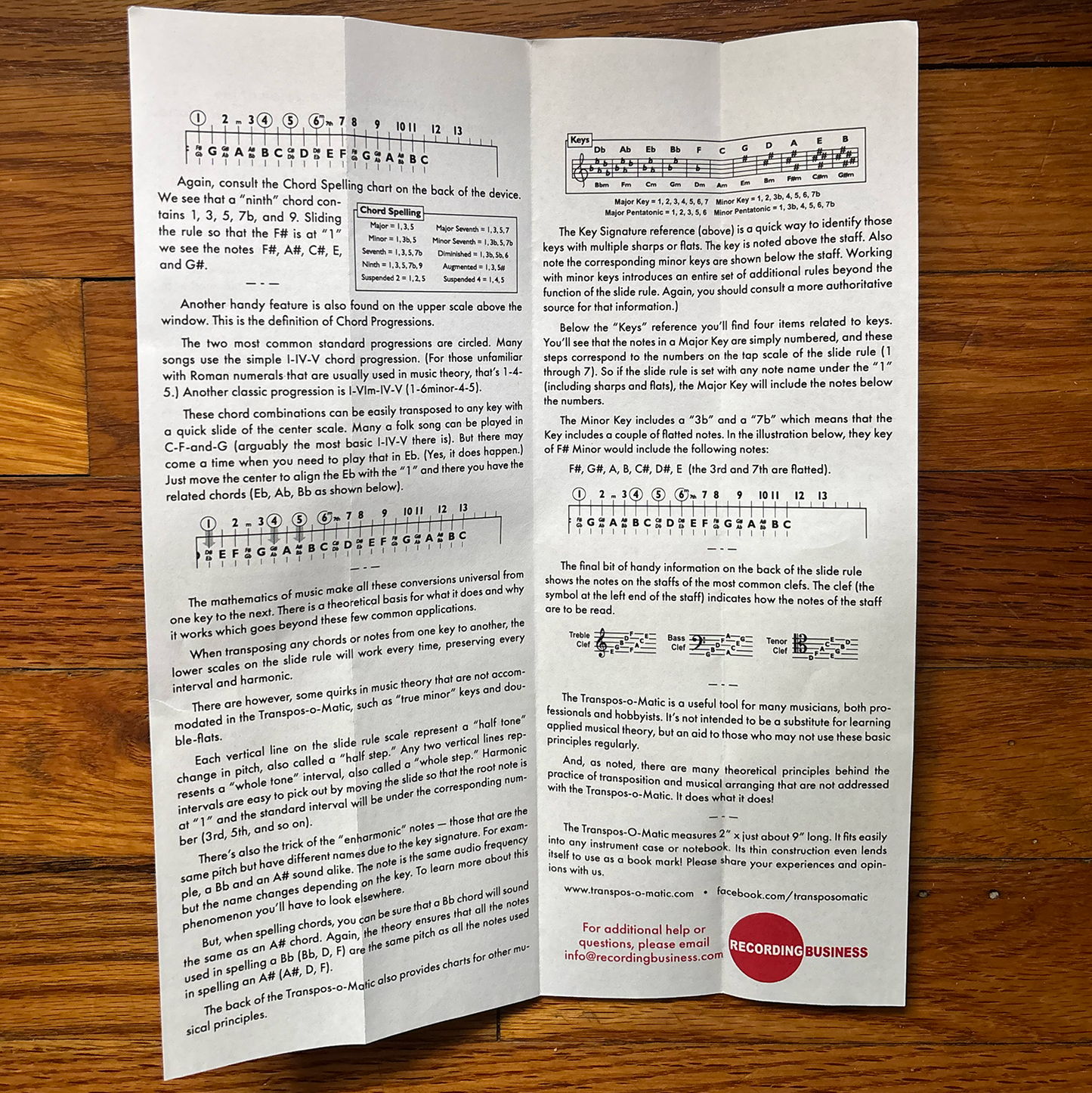 Transpos-O-Matic Music Slide Rule